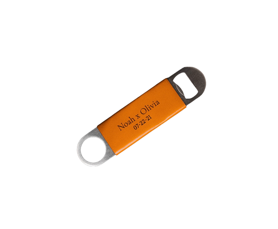 Customizable Leather Wrapped Bottle Opener