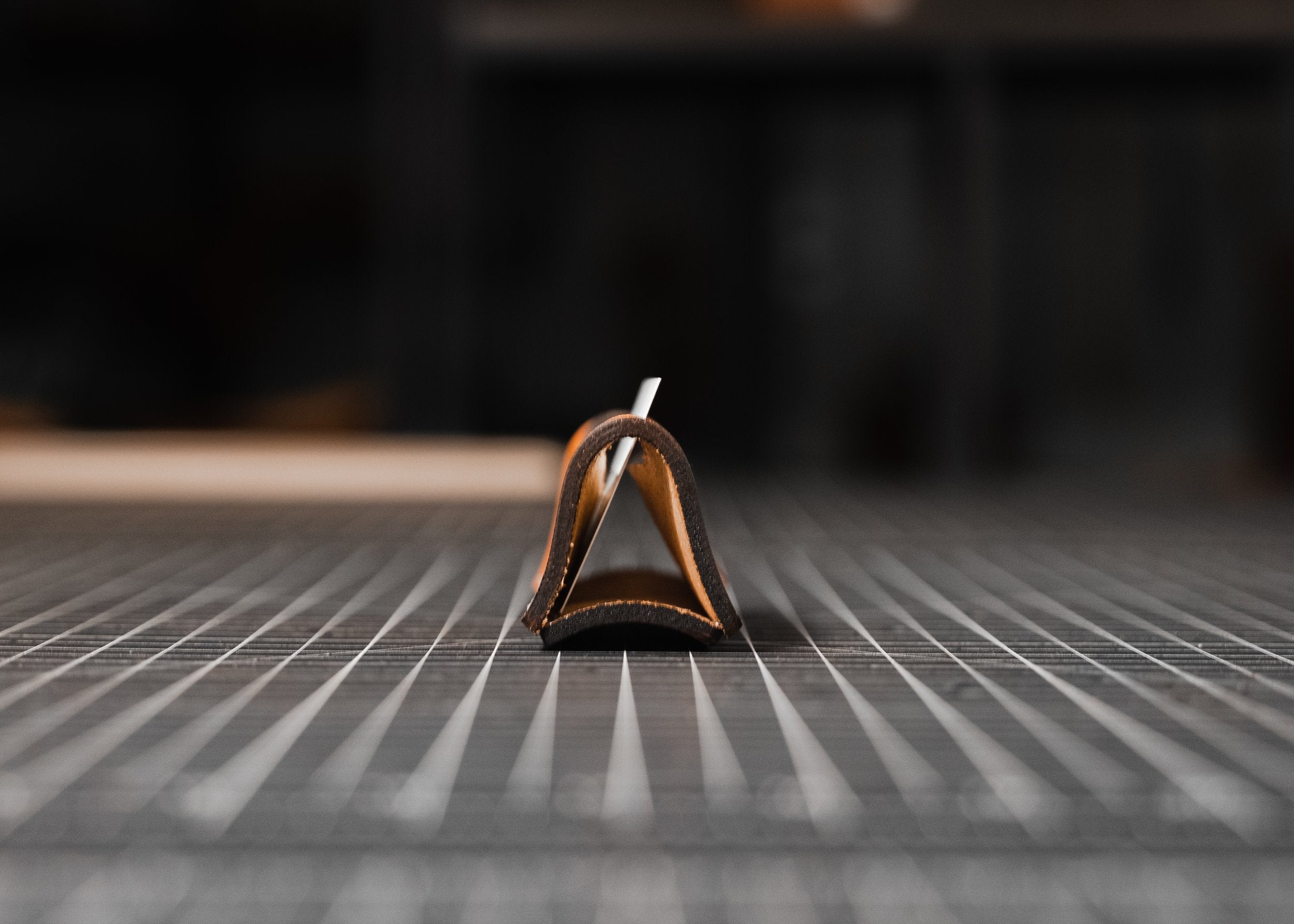 Customizable Leather Business Card Stand