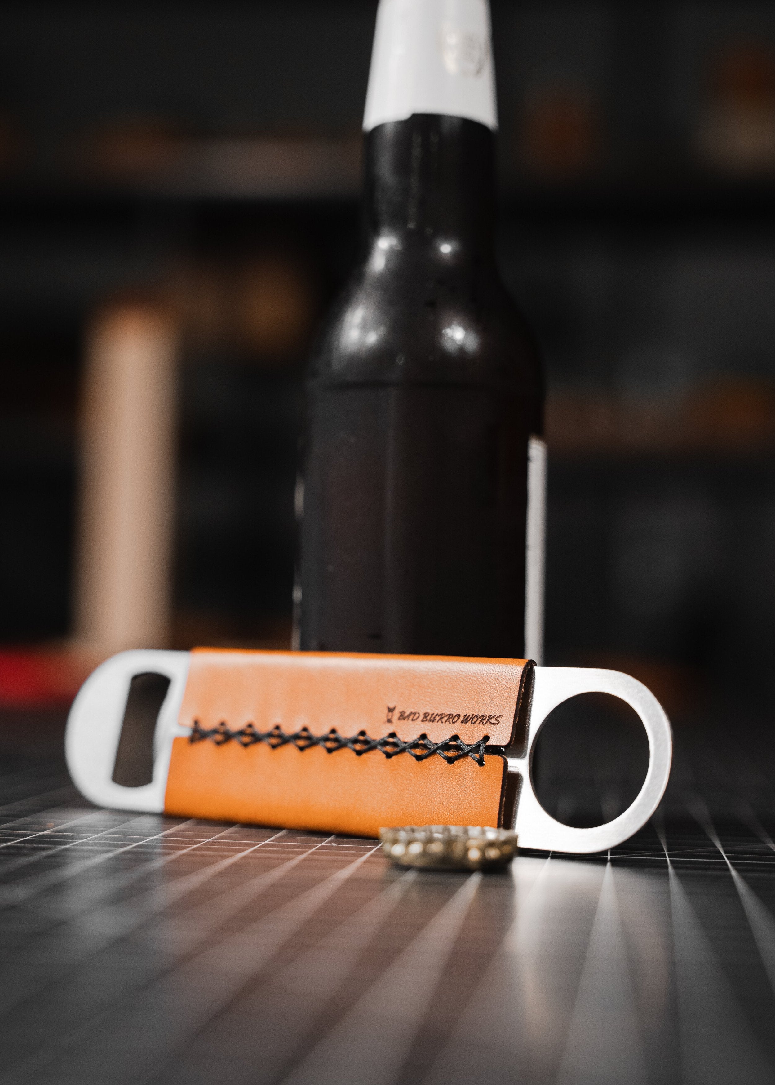 Customizable Leather Wrapped Bottle Opener