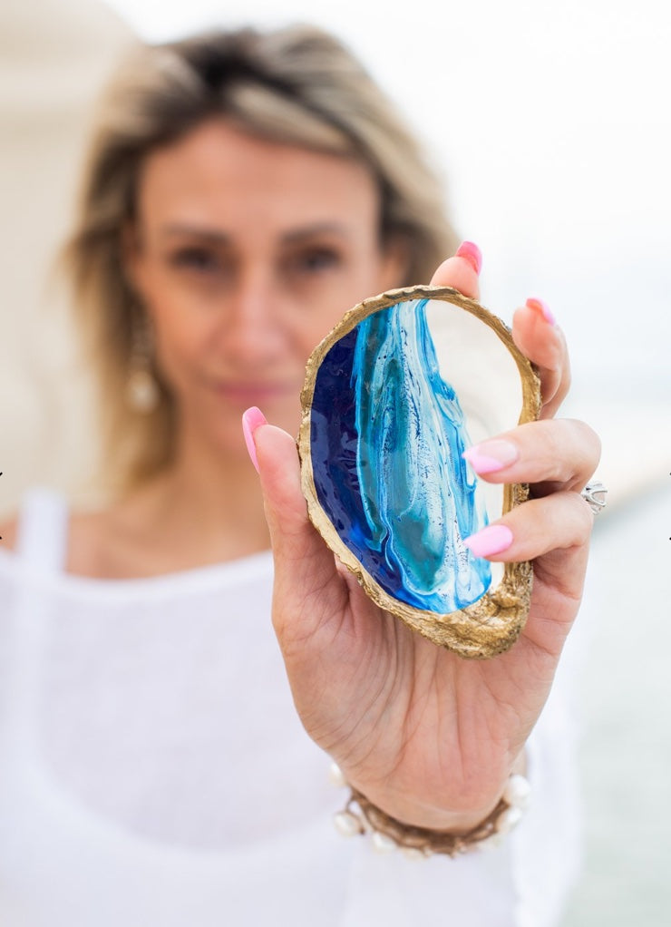Ocean Gilded Oyster Jewelry Dish