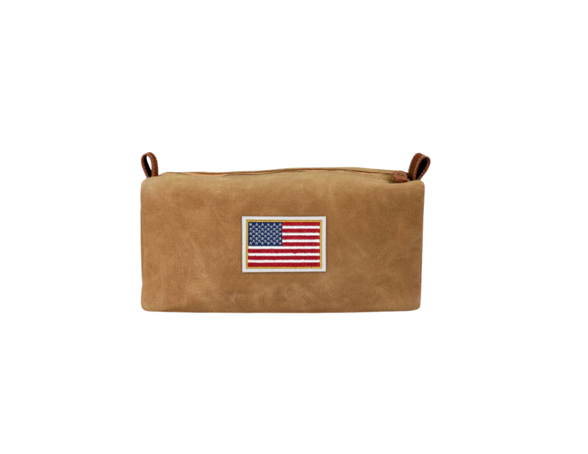 USA Waxed Canvas Dopp Kit