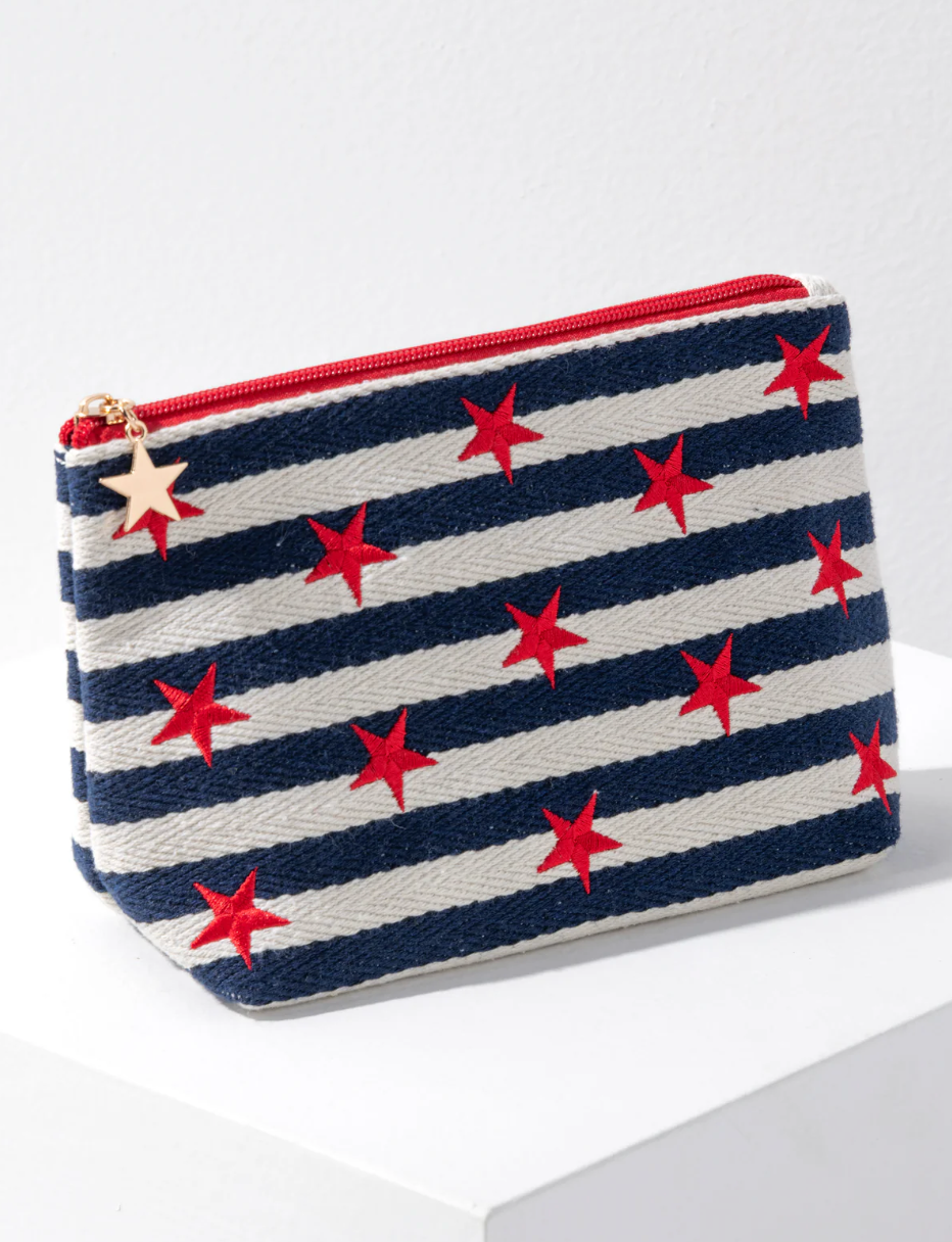 Morgan Stars Large Zip Pouch