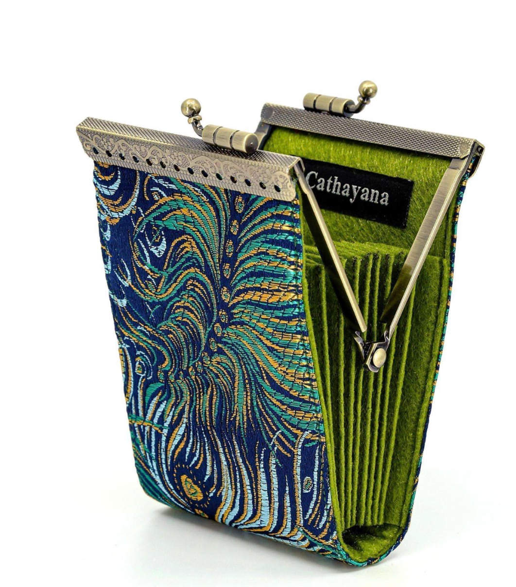 Card Holder with RFID Protection, Peacock
