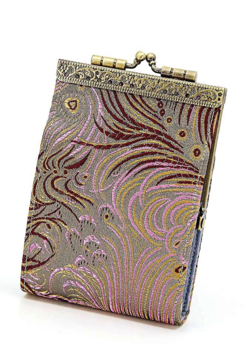 Card Holder with RFID Protection, Peacock