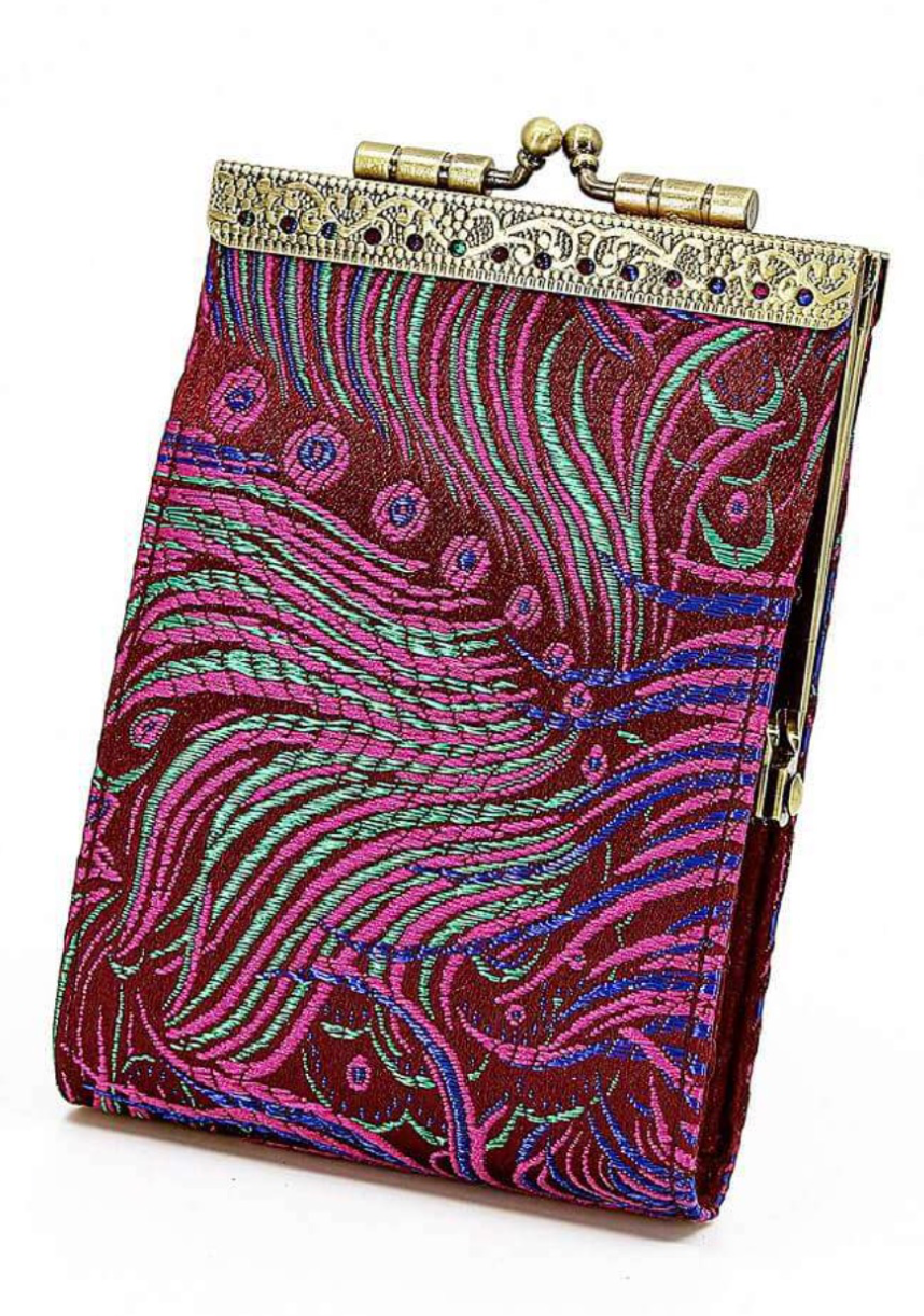 Card Holder with RFID Protection, Peacock