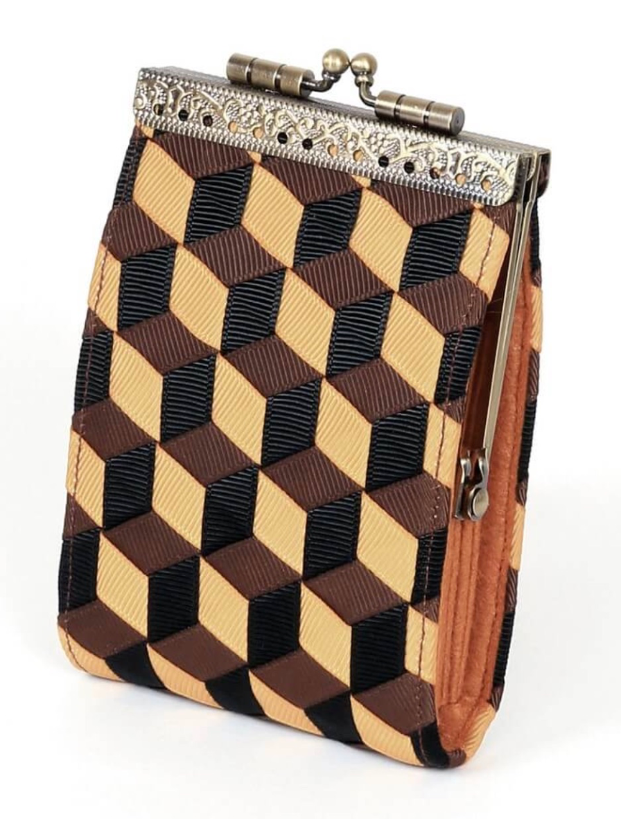 Ribbon Weaving Card Holder, Credit Card Wallet