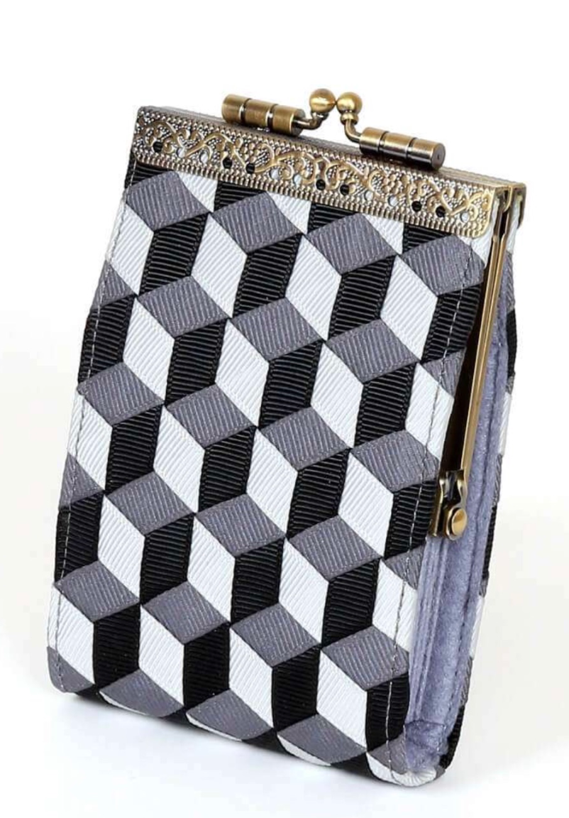 Ribbon Weaving Card Holder, Credit Card Wallet