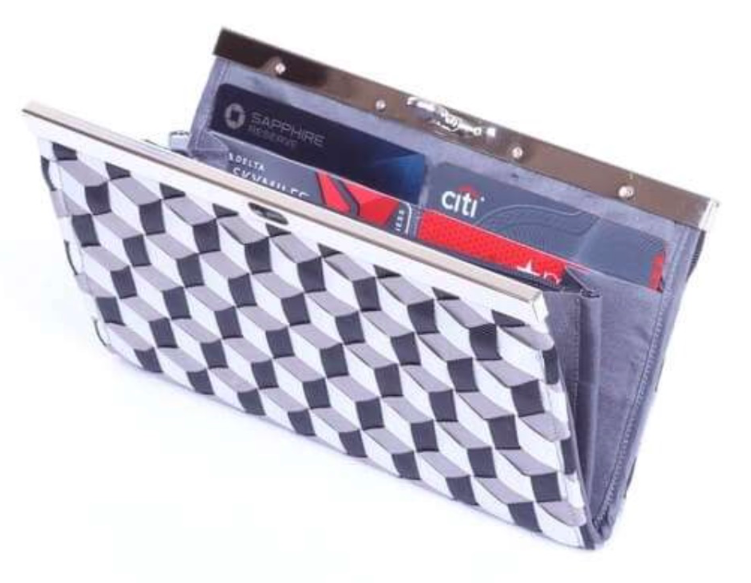 Geometric Woven Ribbon Wallet