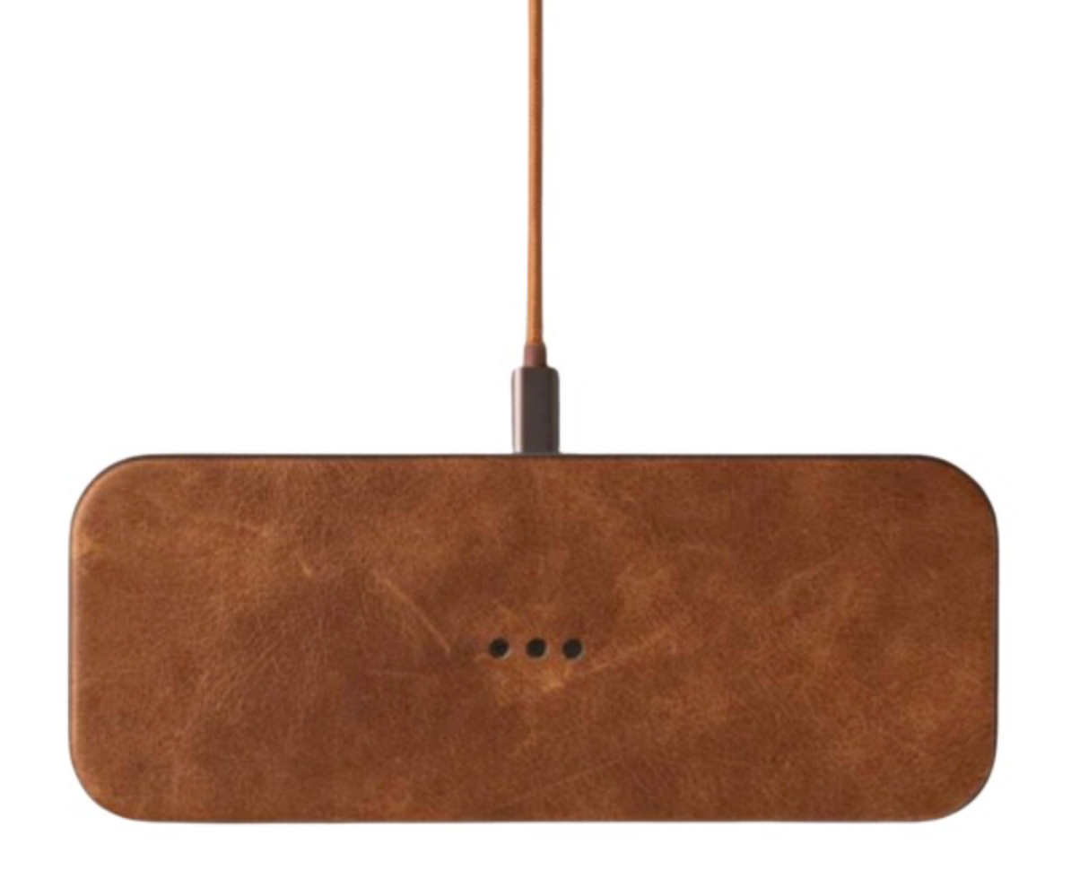 Dual-Device Charging Pad Leather