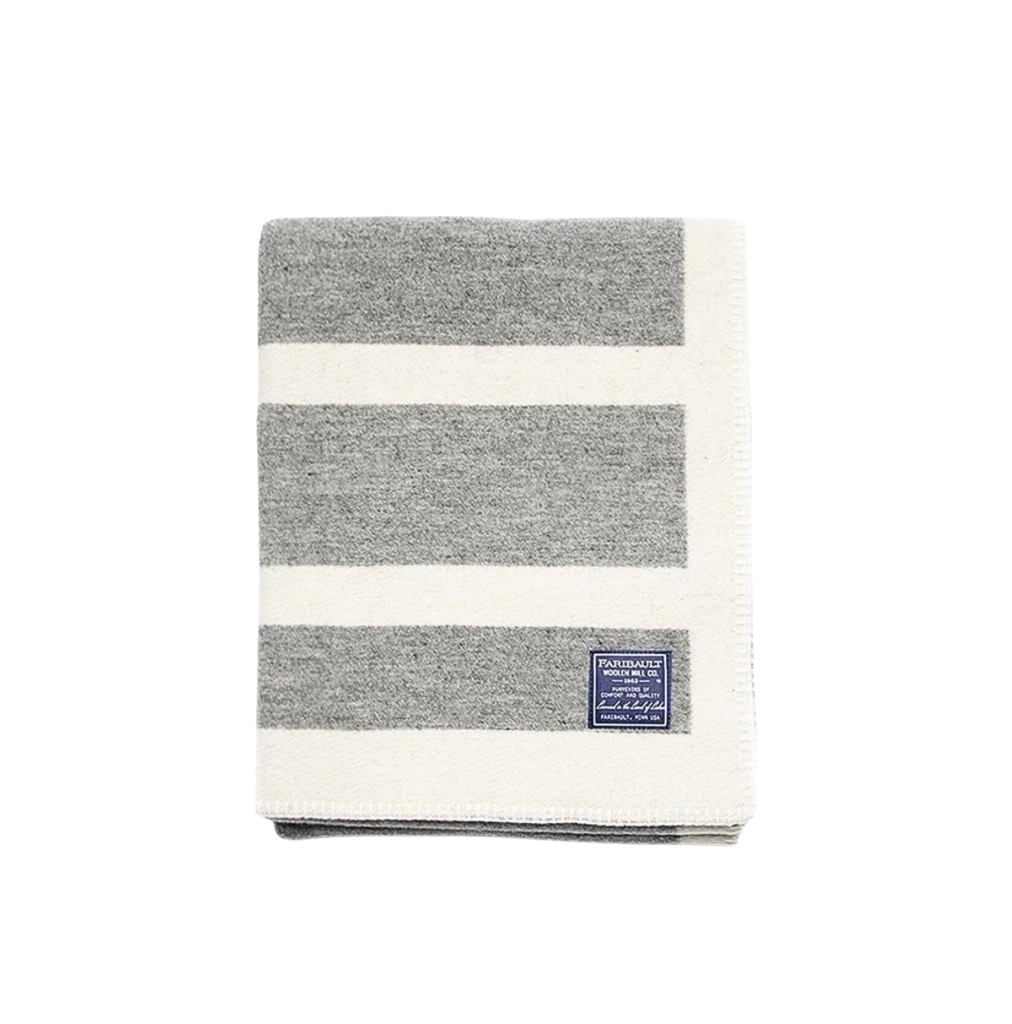 Reversible Frame Stripe Wool Throw Blanket – The Lydia Line