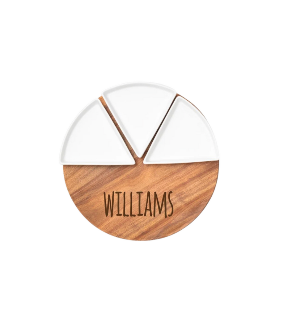 12" Acacia Round Fete Set