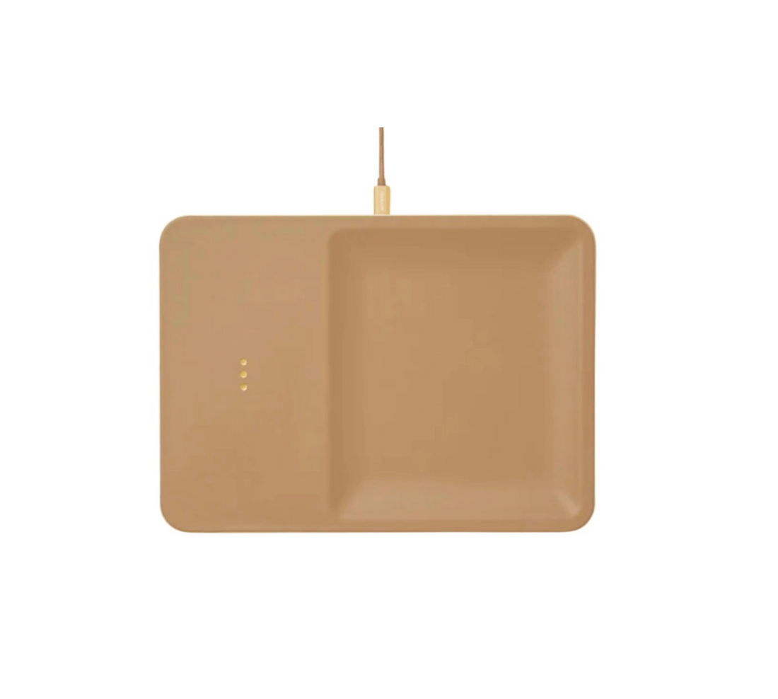 Leather Single-Device Charging Tray