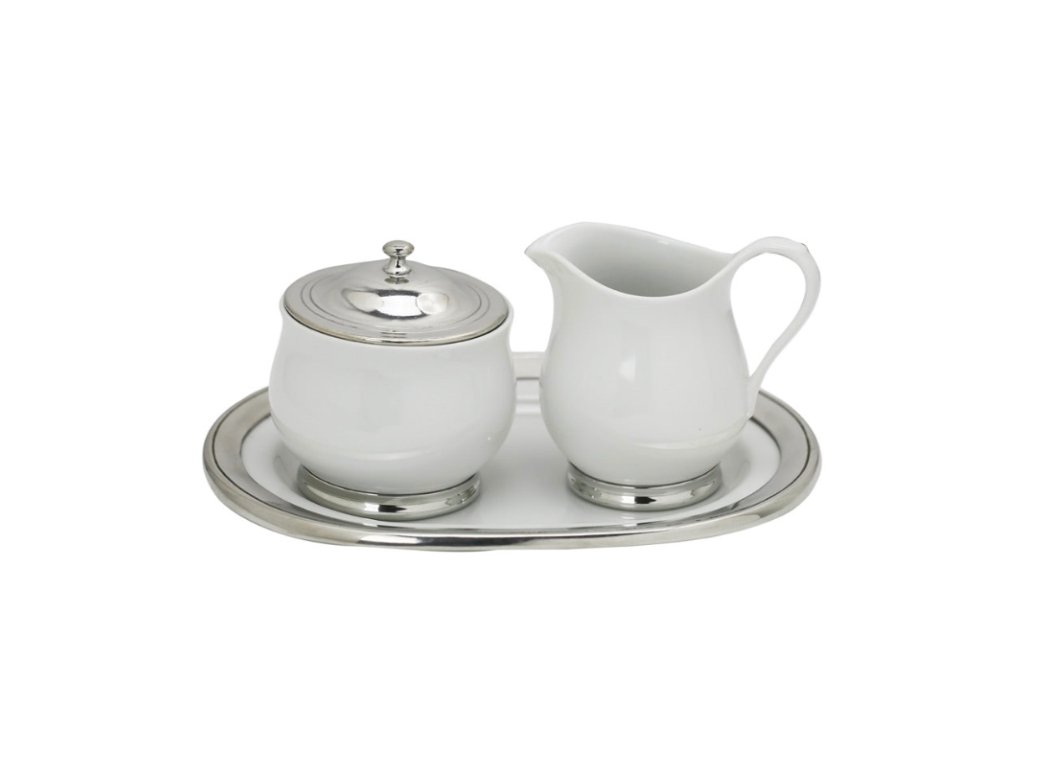 Tilghman Sugar & Creamer Set on Tray