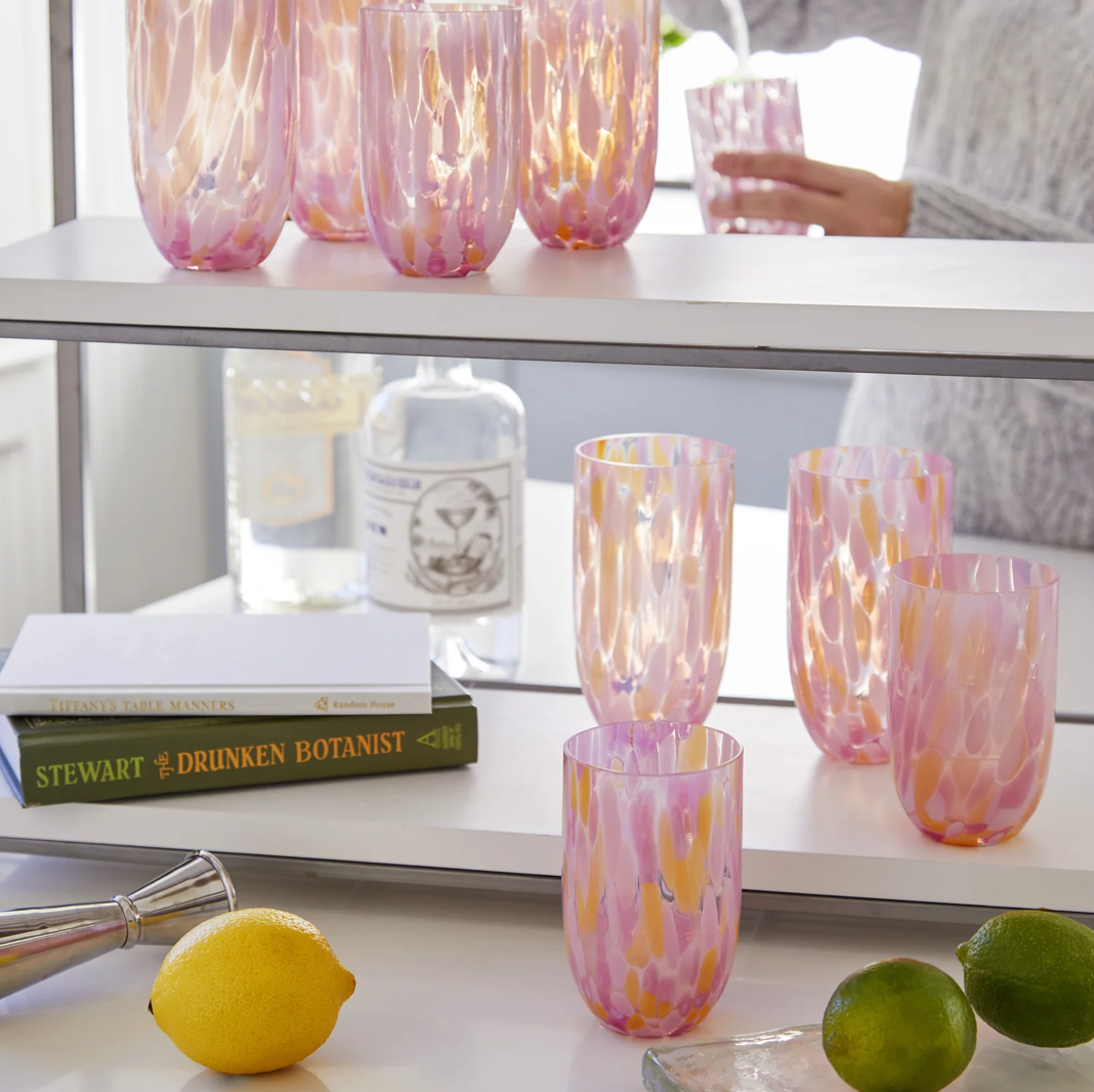 Sip Sip Apricot Splash Stemless Glass