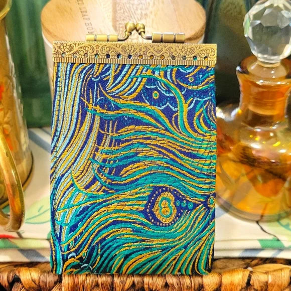 Card Holder with RFID Protection, Peacock