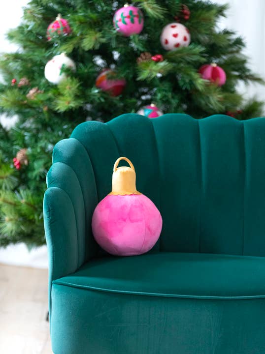 Shiraleah Merry Pink Bauble Medium Pillow