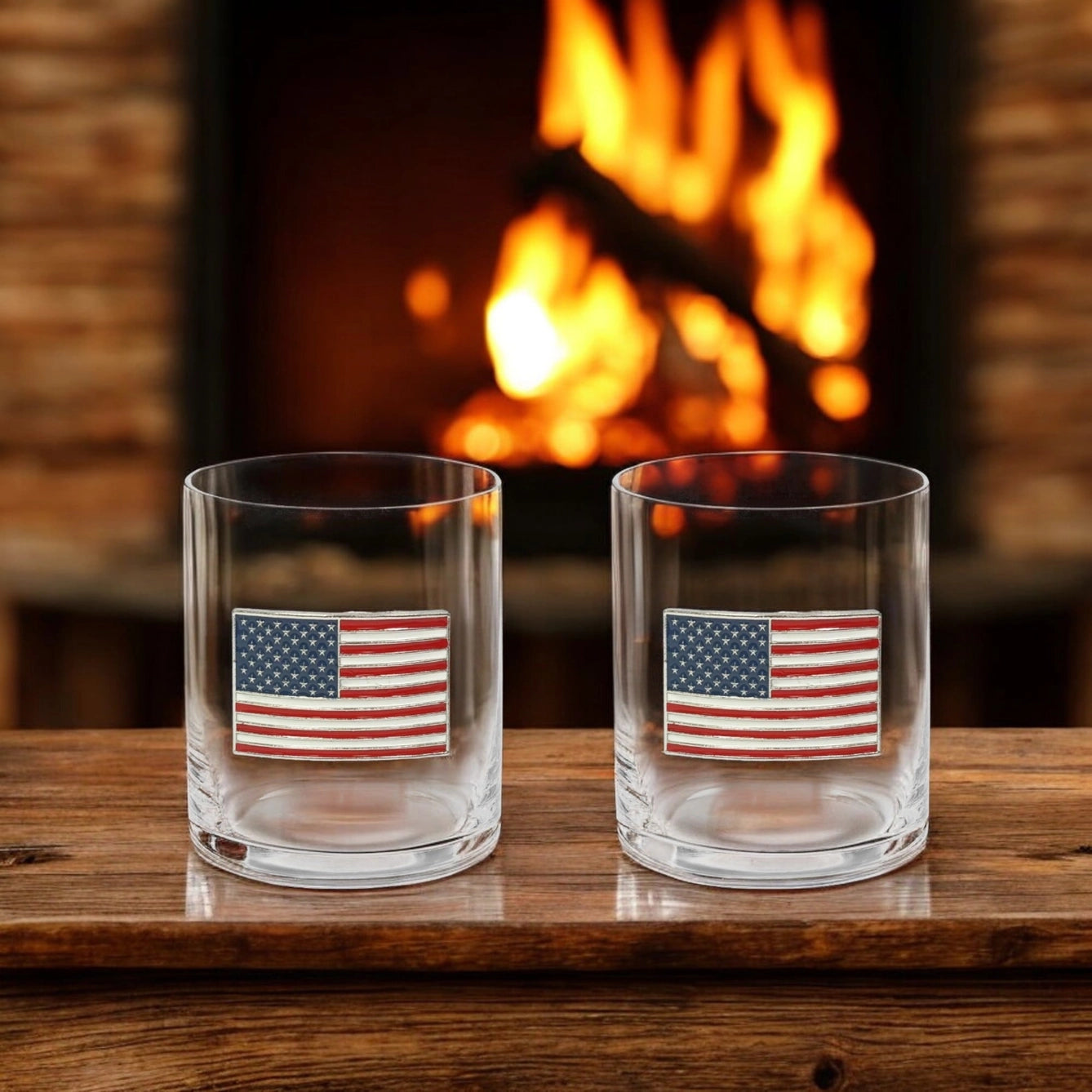 American Flag Whiskey Glasses