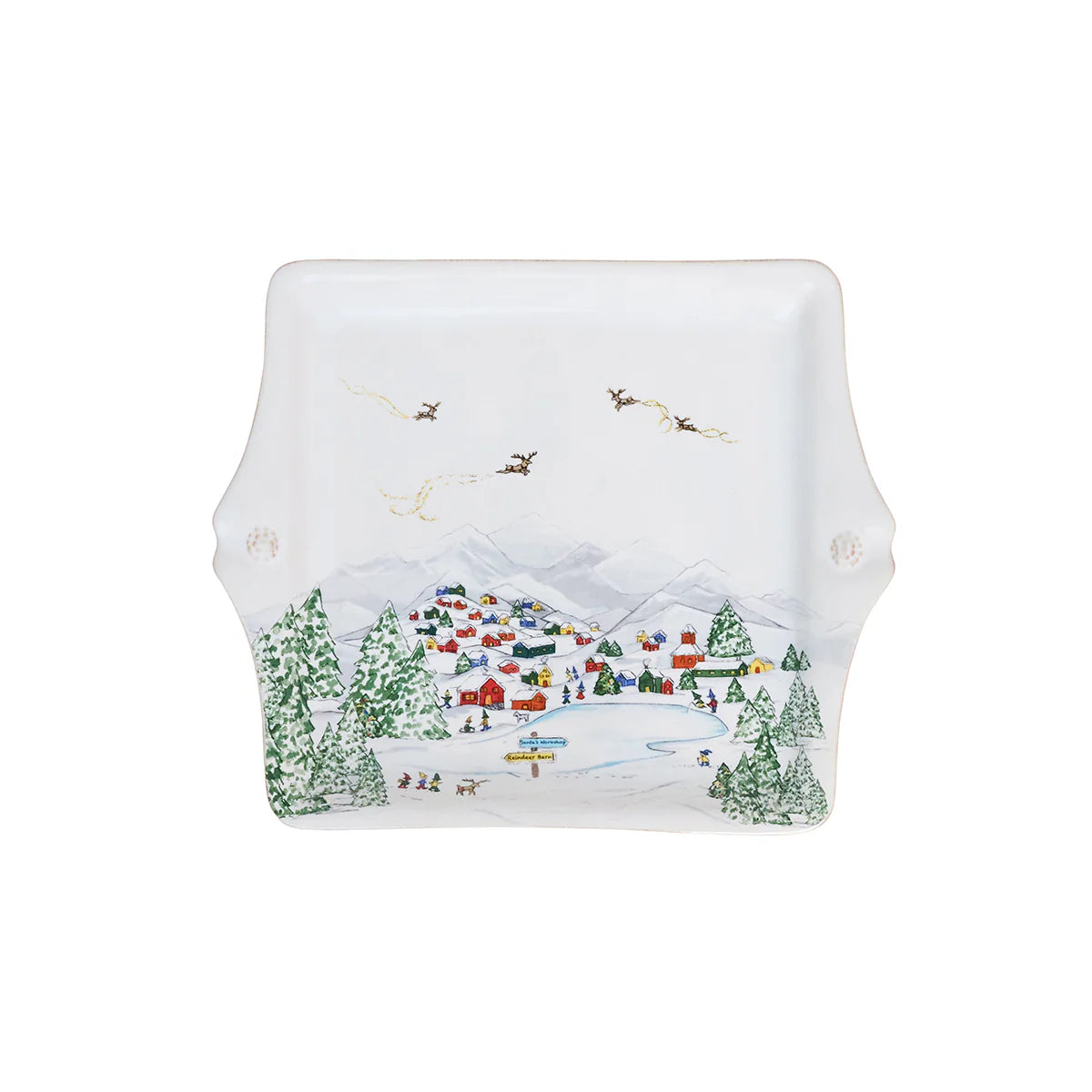 North Pole Ceramic Cookie Tray