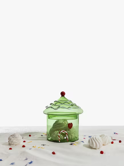 Ichendorf Holiday Green Glass House Box