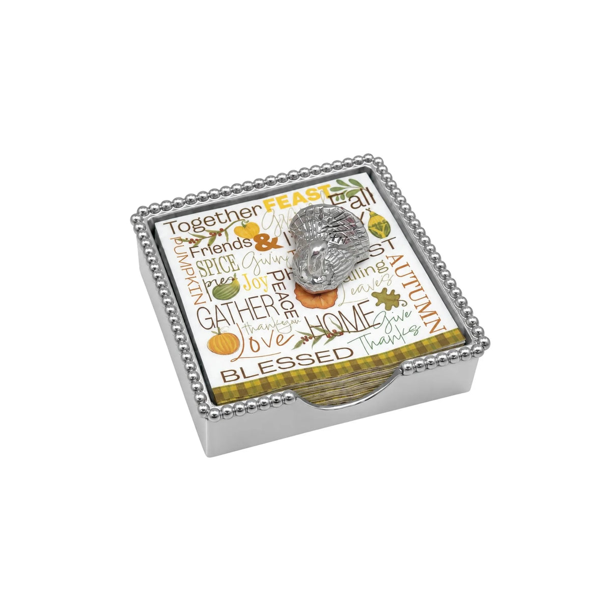 Mariposa Turkey Beaded Napkin Box Set