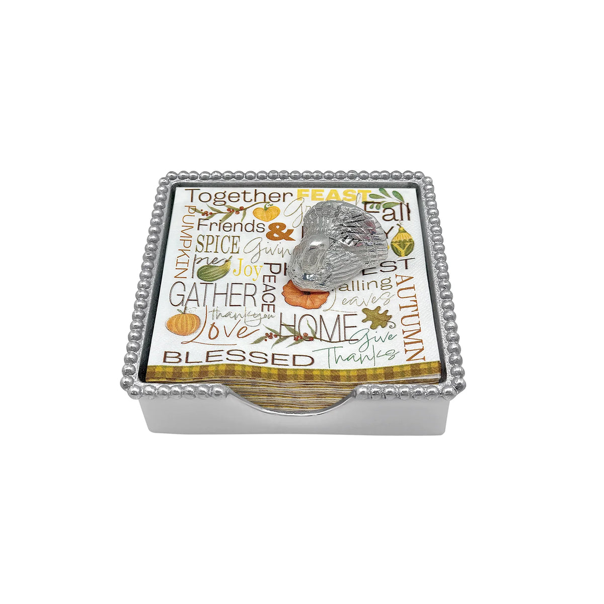 Mariposa Turkey Beaded Napkin Box Set