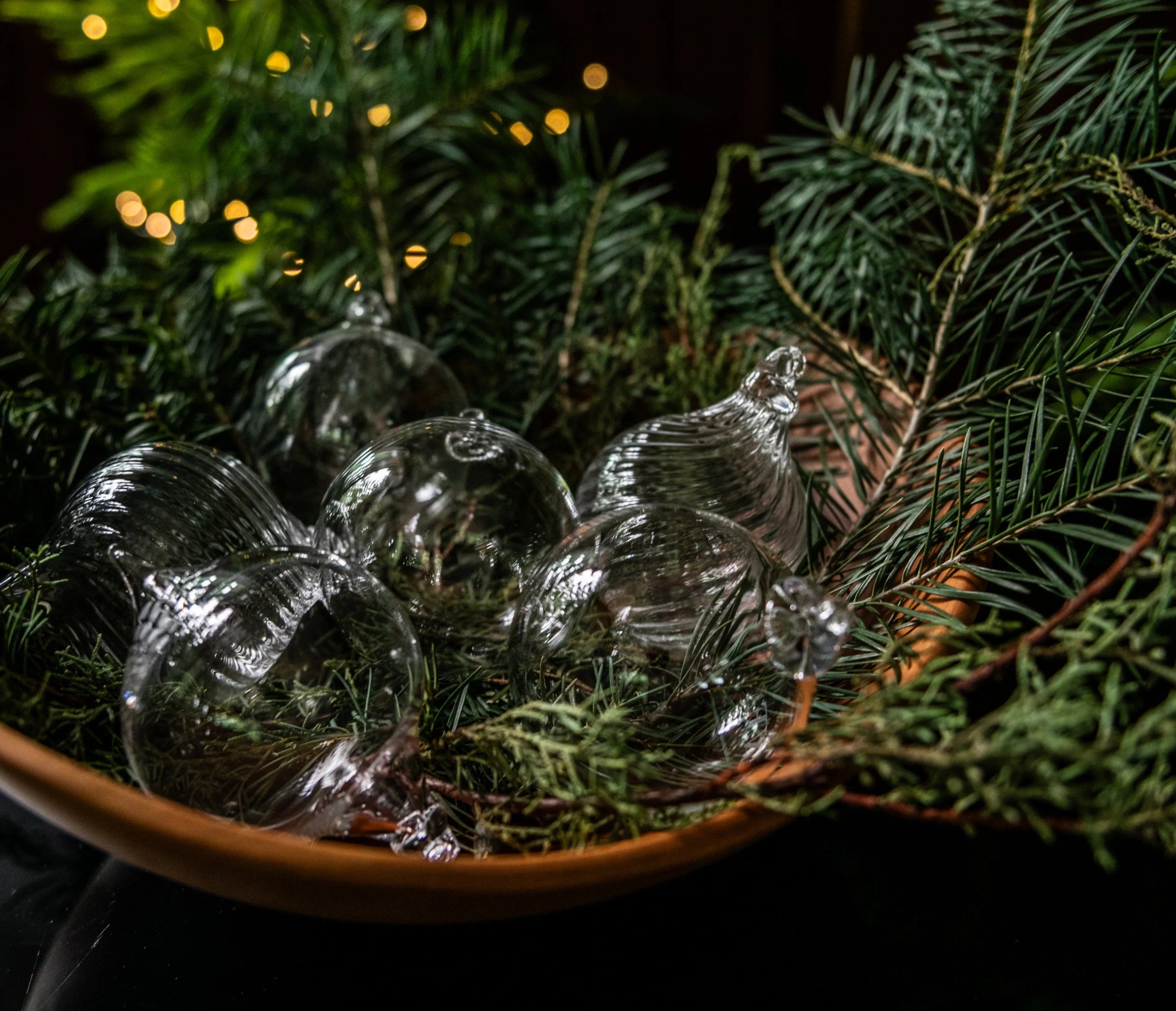 Round Glass Ornament — 2025
