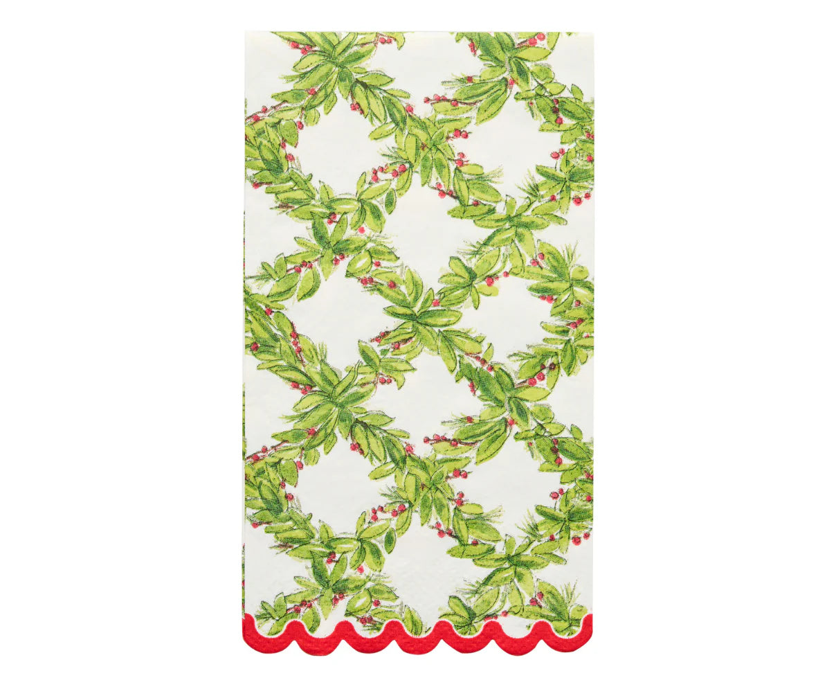 Holiday Guest Towels & Ceramic Tray Set