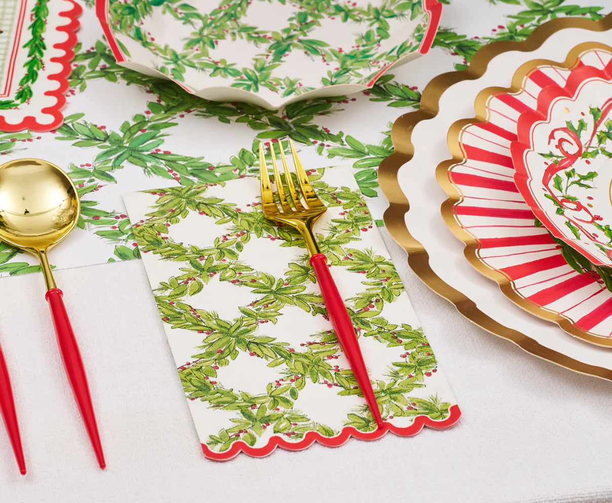 Holiday Guest Towels & Ceramic Tray Set