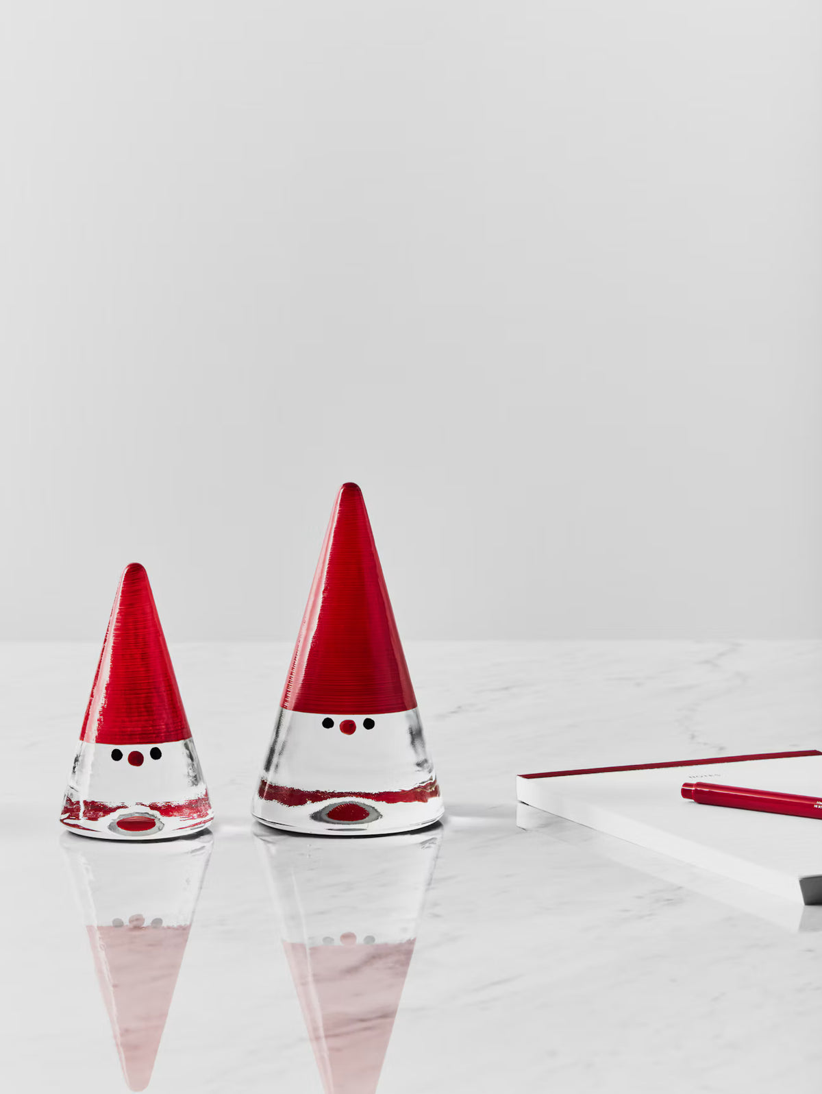 Kosta Boda Glass Red Noel Santa