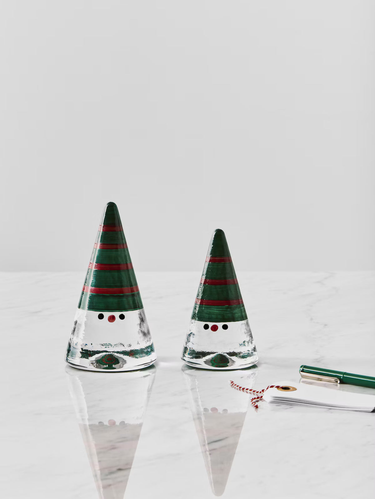 Kosta Boda Glass Green Noel Santa