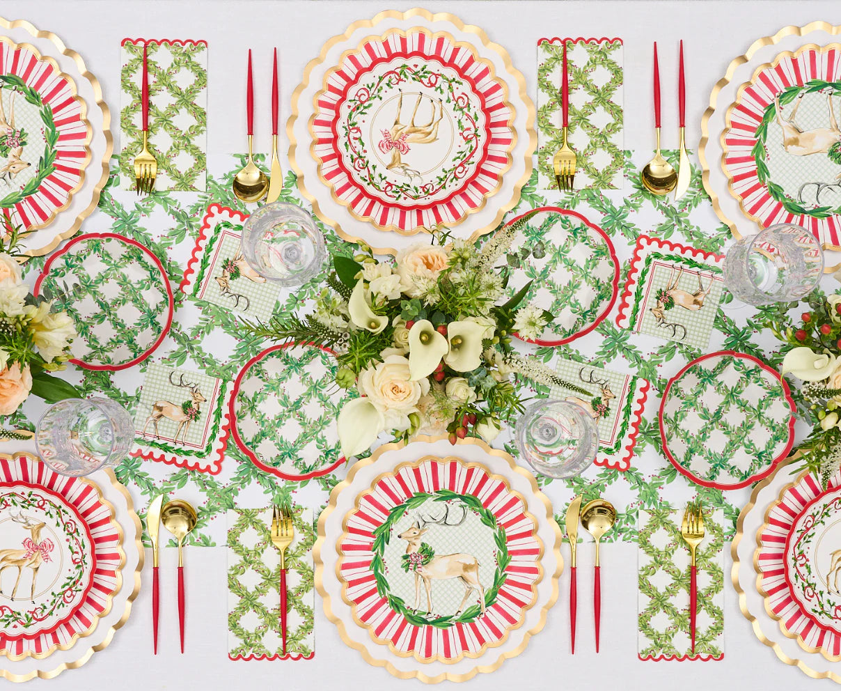Holiday Guest Towels & Ceramic Tray Set