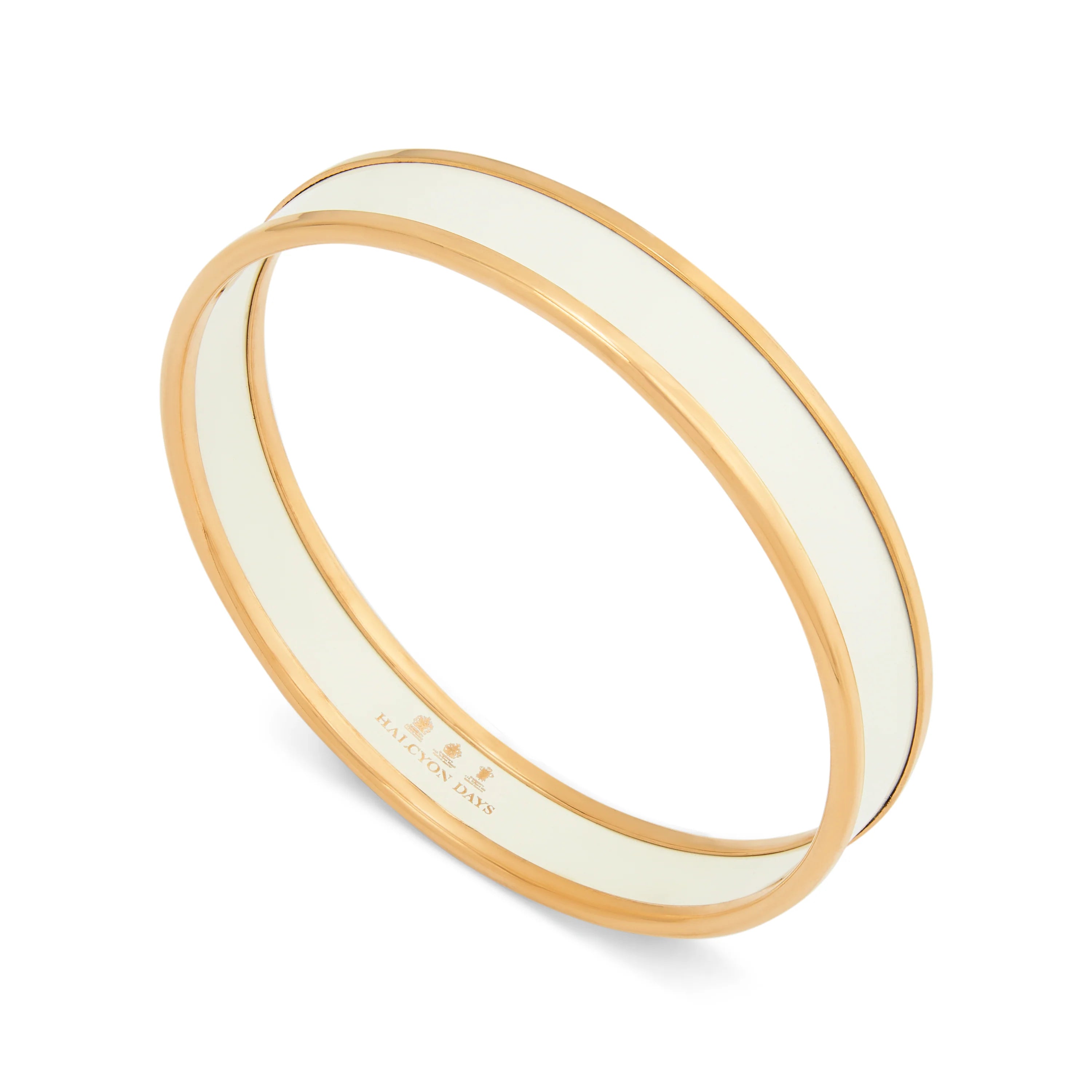 Cream & Gold Enamel Bangle