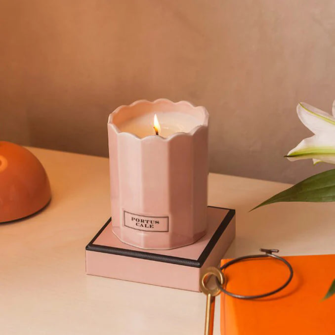 Portus Cale Rose Blush Candle & Decorative Matches Set