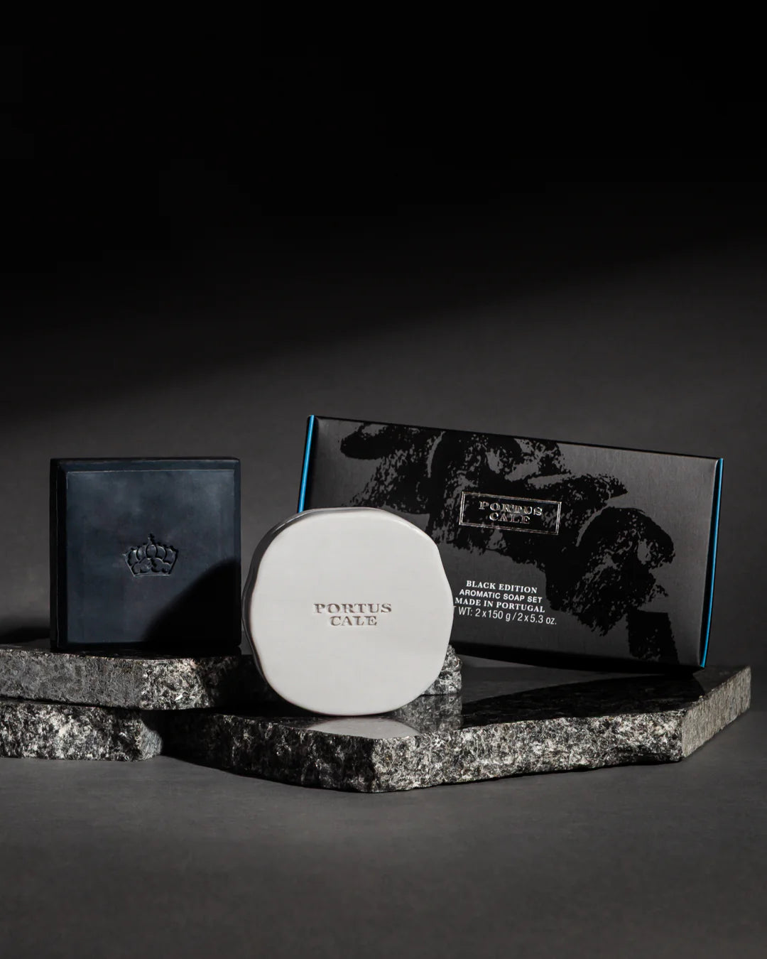 Black Edition Portus Cale Aromatic Soap Set