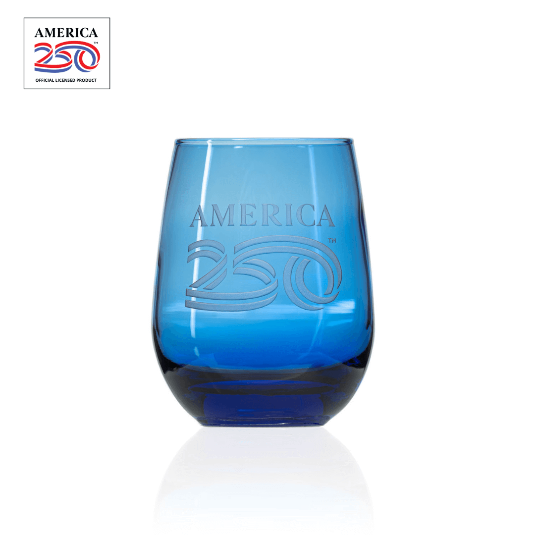 America 250 Co-Branded Stemless Wine Glass Set