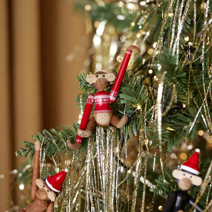 Mini Monkey in Christmas Sweater Figurine