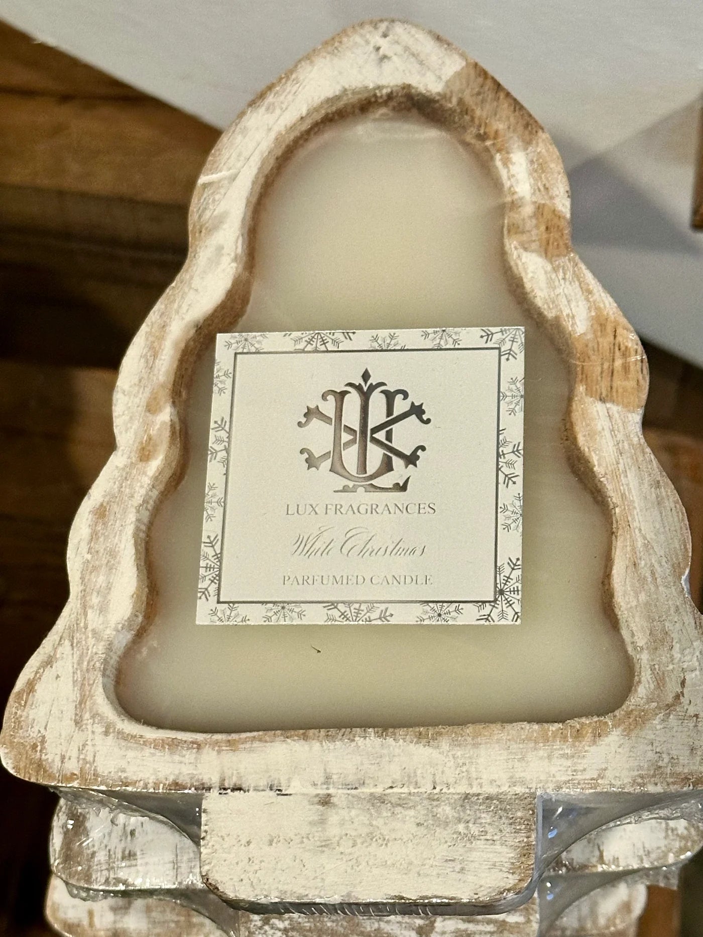 White Tree Wood Bowl Candle