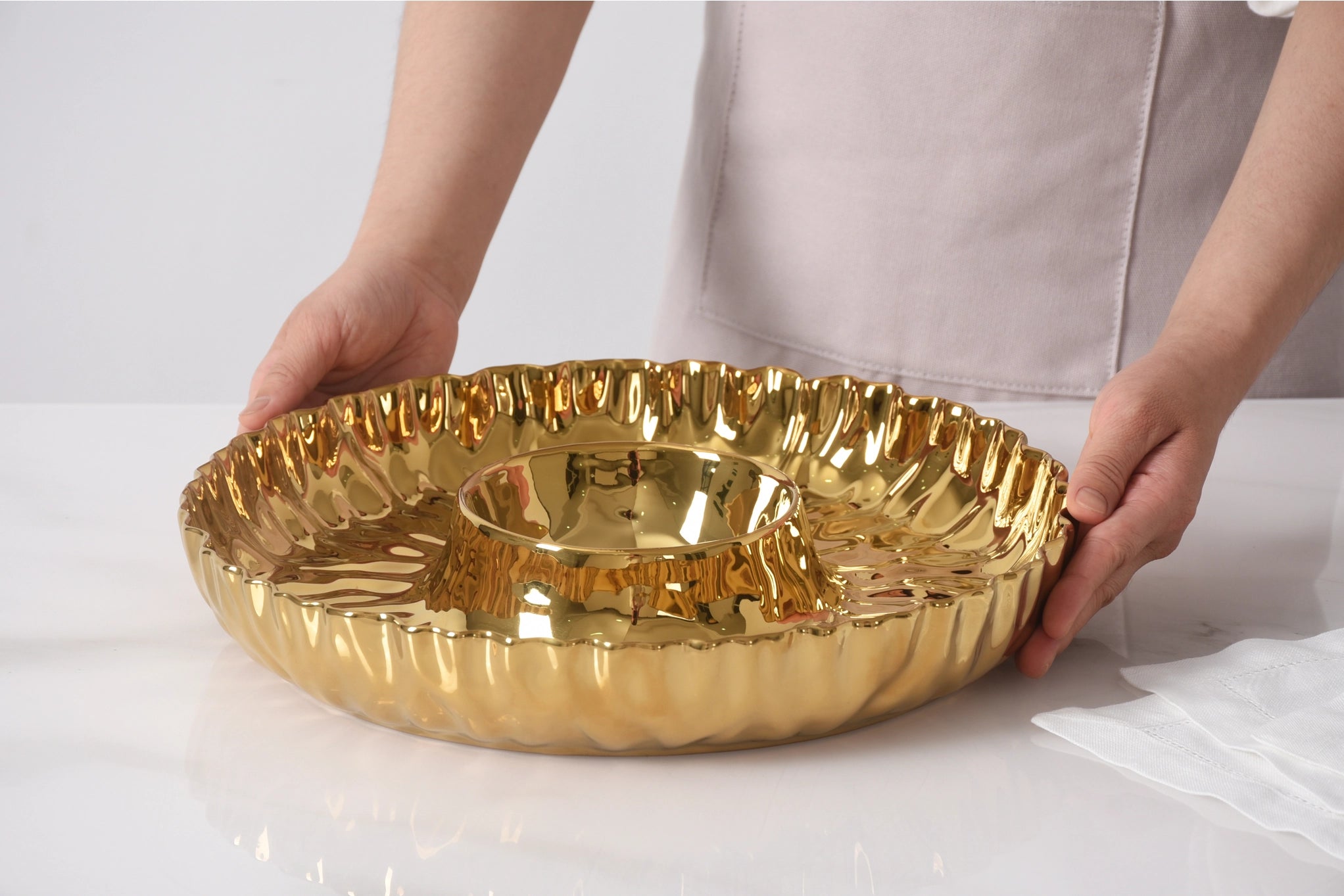 Golden Chip & Dip Platter