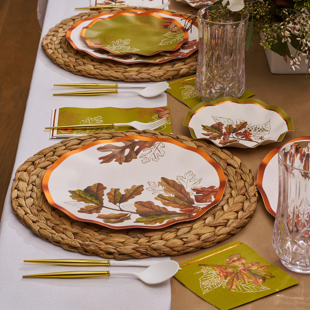 Thanksgiving Guest Towels with Ceramic Napkin Tray