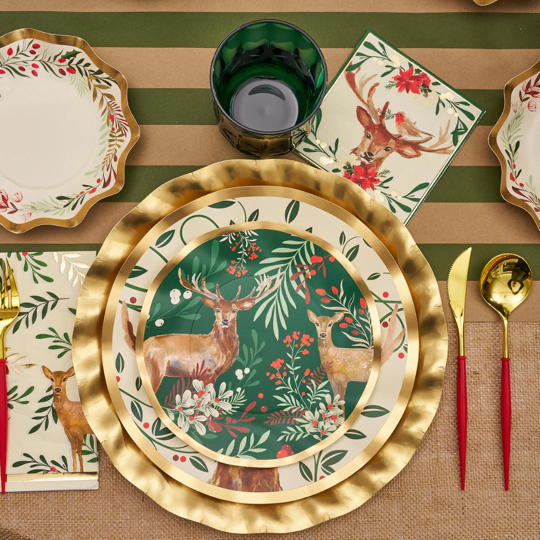 Holiday Guest Towels & Ceramic Tray Set