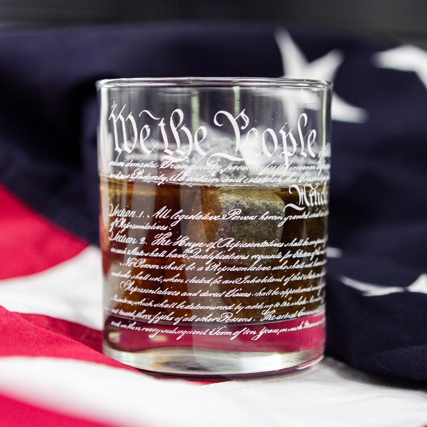 We the People Constitution Whiskey Glass