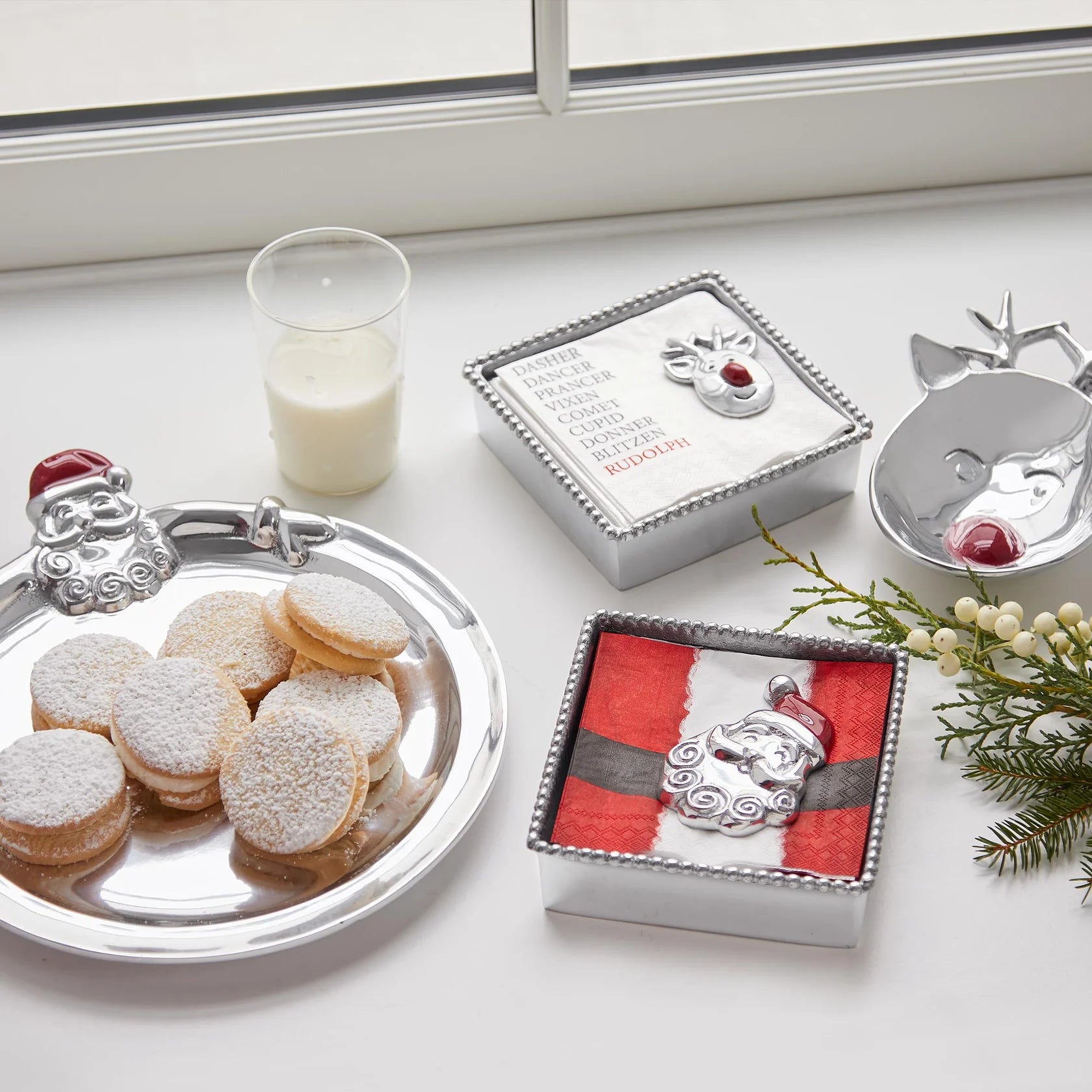 Mariposa Hugging Santa Platter