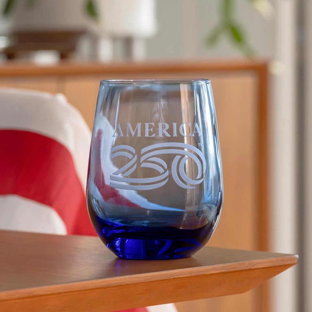 America 250 Co-Branded Stemless Wine Glass Set