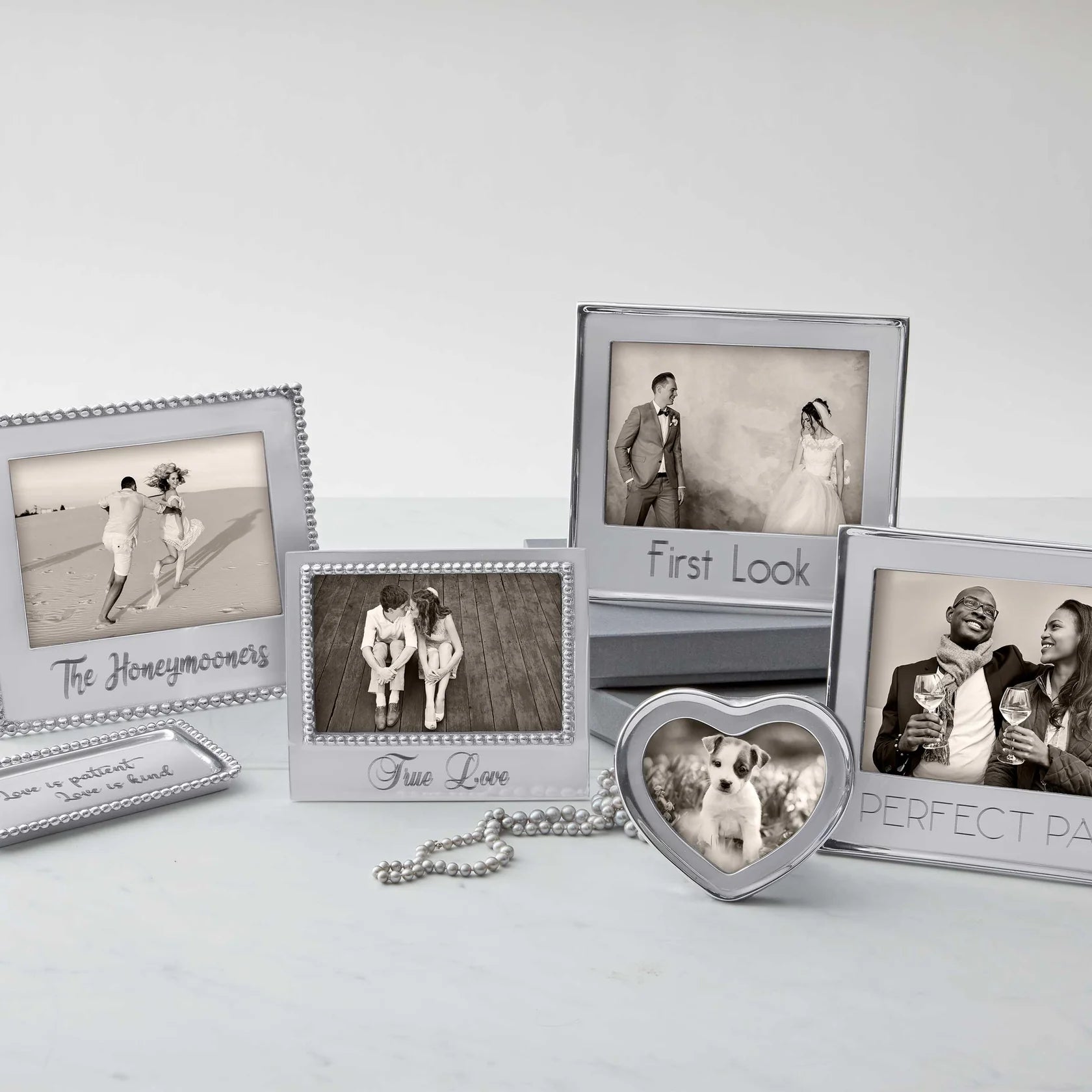 Mariposa Silver 4 x 6 Signature Heart Frame