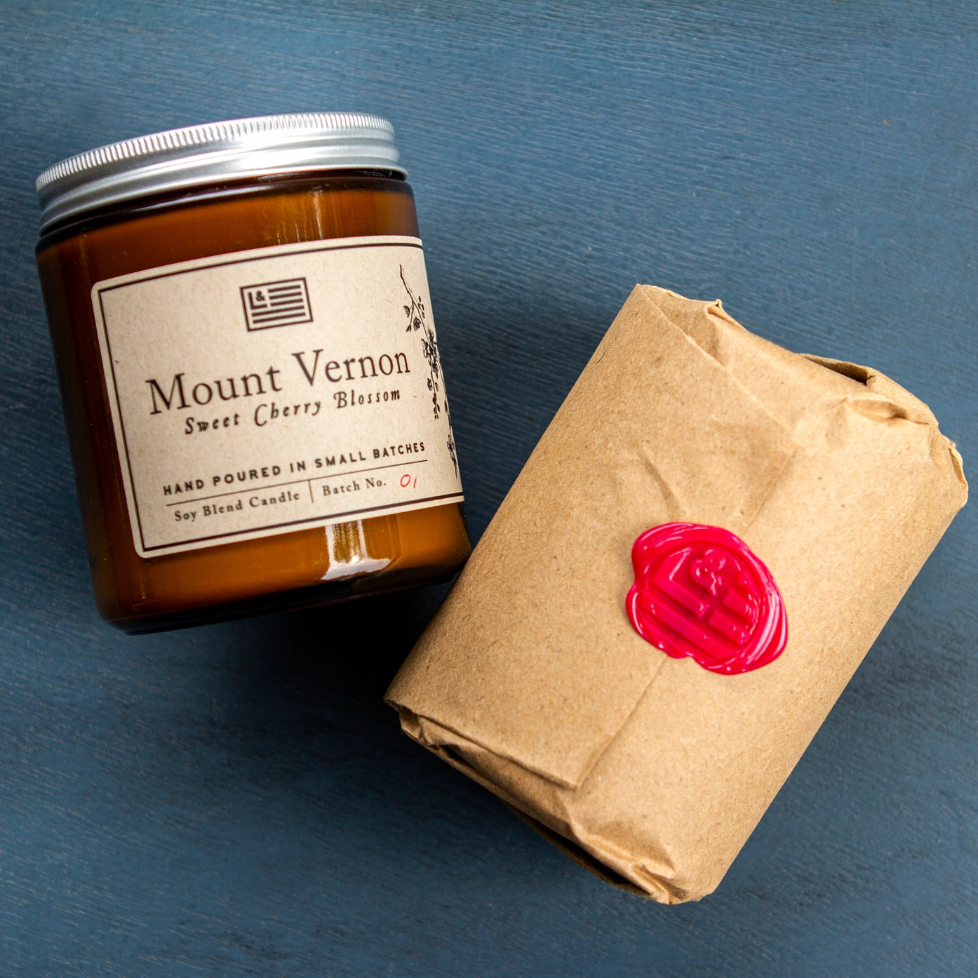 America 250 Musket Ball Rocks Glass & Mount Vernon Candle Set