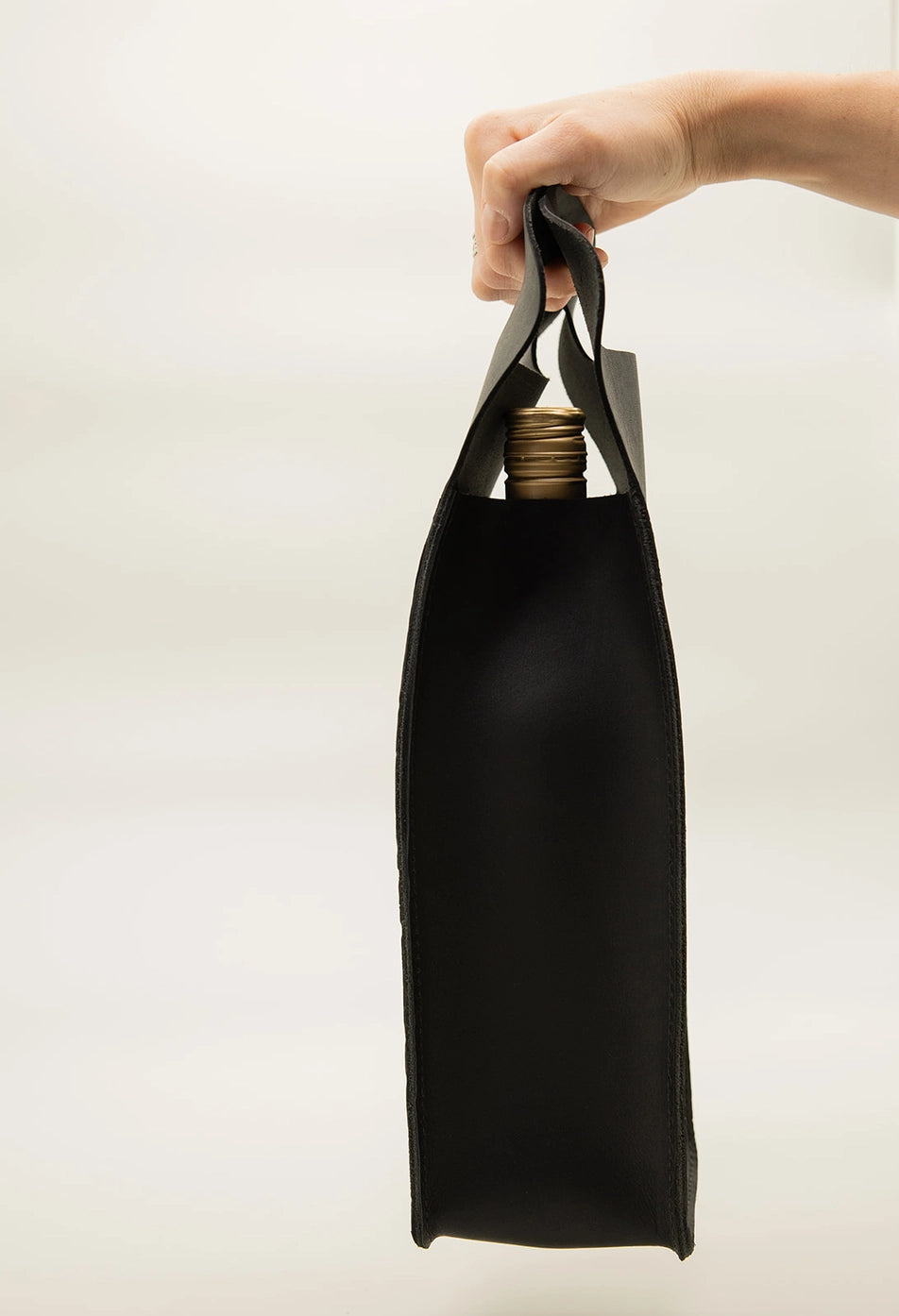 Leather Wine Tote