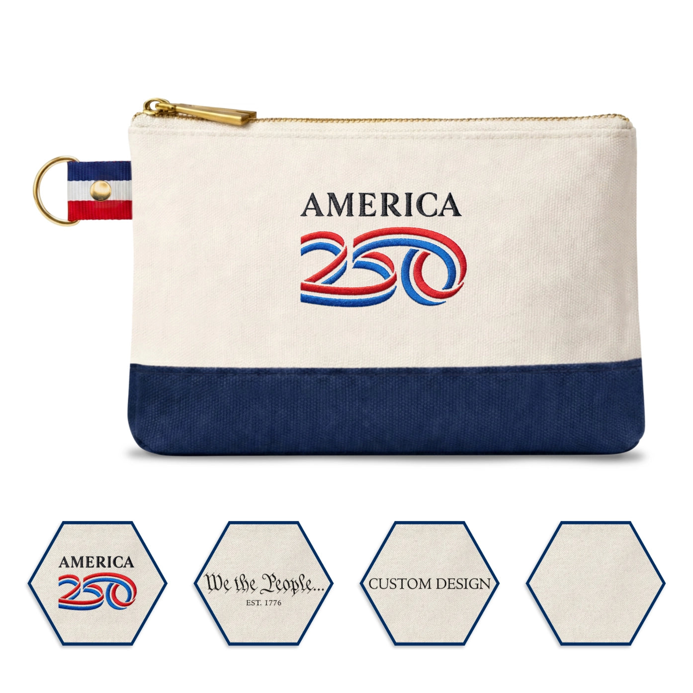 America 250 Canvas Pouch Bag - Officially Licensed