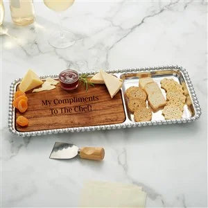 Cheese and Cracker Server with Dark Wood Insert