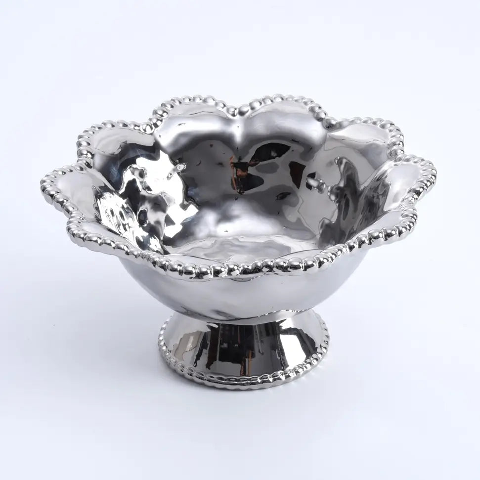 Verona Flower-Shaped Footed Bowl