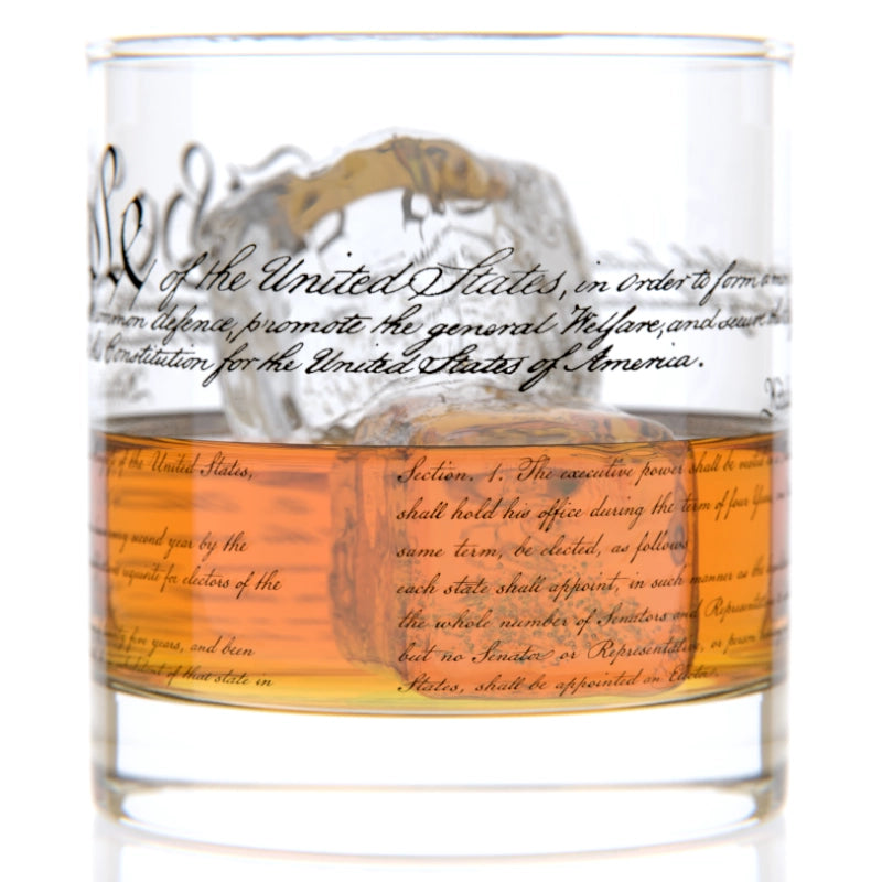 U.S. Constitution Rocks Glass - Set of 2